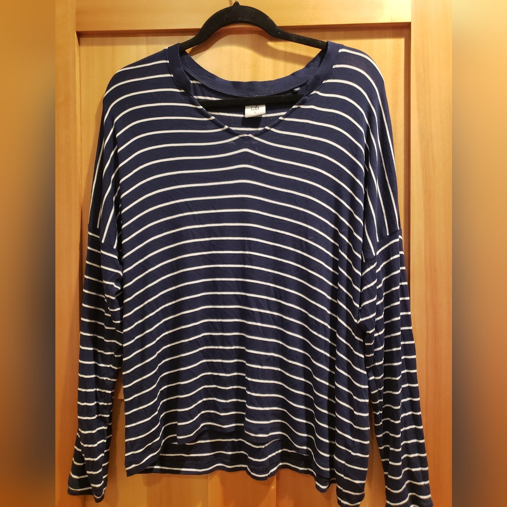 CABI Ahoy Striped Navy Tee #5556